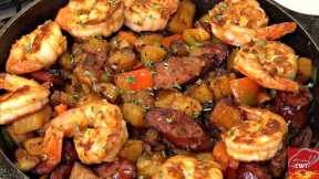 Cajun Shrimp Sausage And Potato Skillet | Potato Skillet